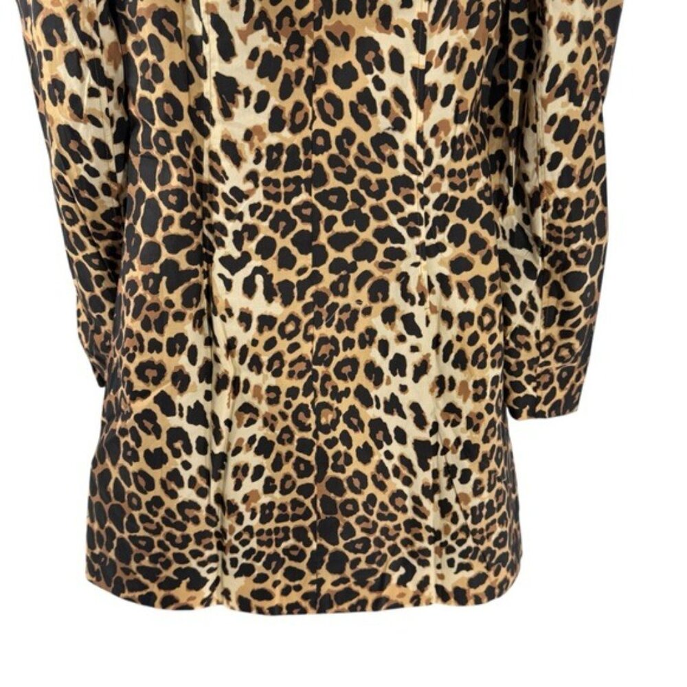 Tuckernuck x India Hicks NEW Leopard Domino Long Sleeve Party Mini Dress Size M - Picture 11 of 13